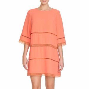 Cece by Cynthia Steffe Lace Trim Shift Dress
